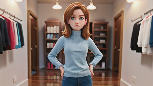 モックネックの着こなし