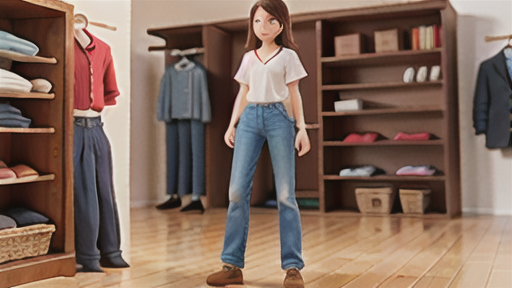 ローライズパンツのコーデ例