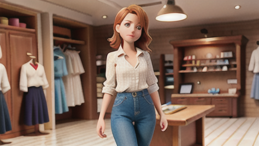 Uネックを使用したコーデ例