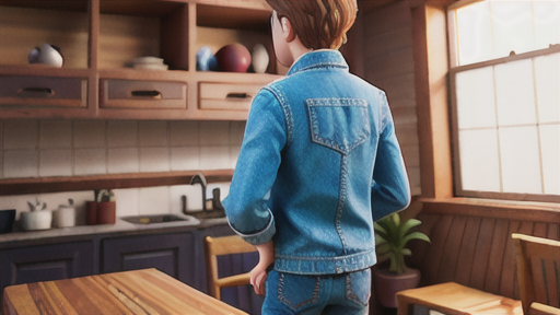 シンチバックが付いたデニムジャケットの着こなし方