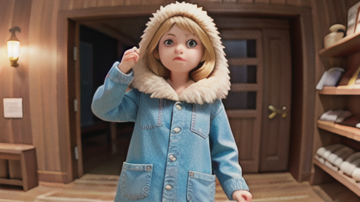 ワッフルが用いられたフーデッドパーカの例