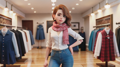 ストールの巻き方