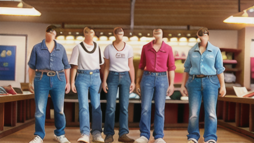 ナンバー2とナンバー3デニムの着こなし例