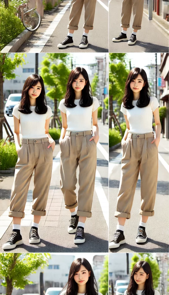 ロールアップパンツ